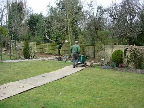 Barrowing the soil to the site